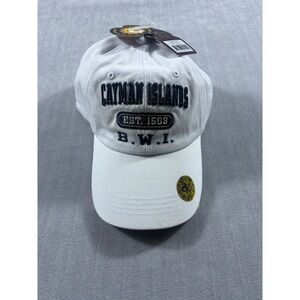 DK Caps Baseball Hat Mens One Size White Cayman Islands BWI Embroidered UPF 50+